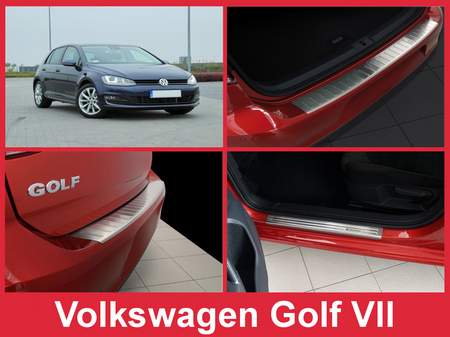 Zestaw (Nakładka na zderzak tylny + nakładki progowe) do Volkswagen Golf 7