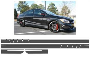 BOCZNE NAKLEJKI CIEMNY SZARY MERCEDES W117 CLA AMG