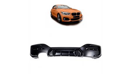 Tylny dyfuzor Matt Black  BMW 1 (F20, F21) Hatchback Facelift 2015-2019