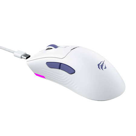Przewodowa mysz gamingowa Havit MS966 RGB (biała)