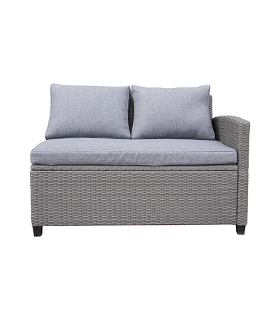 ZESTAW MEBLI OGRODOWYCH TARANTO NAROŻNIK TWORZYWO SZTUCZNE SOLIDNY NOWOCZESNY NA STÓŁ TARAS DO OGRODU