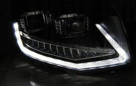 Lampy reflektory Vw T6 15- black tube led drl dts