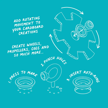 Zestaw pierścieni obrotowych Roto-Ring Makedo 16 el.