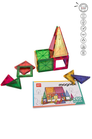 Klocki magnetyczne Magnex Apli Kids 60 el.