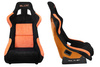 Fotel sportowy SLIDE KS2 Premium Black & Orange Welur Orange Glitter