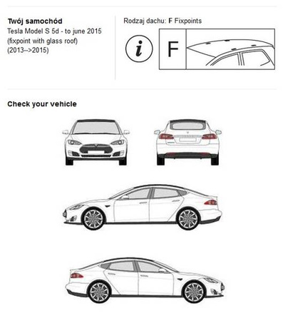 Bagażnik dachowy CRUZ AIRO FIX DARK Tesla Model S 5d