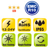 Lampa ostrzegawcza LED 12V/24V WL61