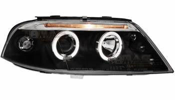 Lampy przednie VW Passat B5 3BG BLACK RINGI + LED