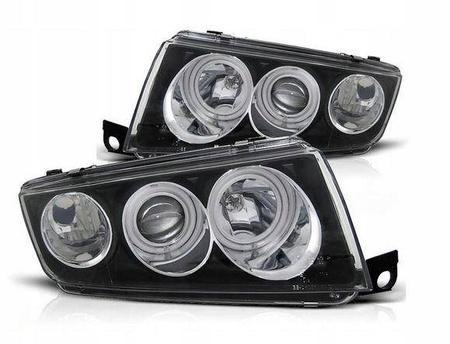 Reflektory lampy przednie SKODA FABIA I Ringi Blac