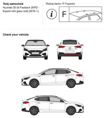 Bagażnik dachowy AIRO CRUZ Hyundai i30 FastBack
