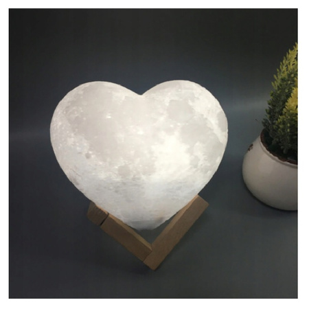 LAMPKA NOCNA SERCE LAMPA KSIĘŻYC 3D 55 CM MOON