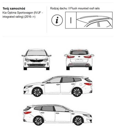 Bagażnik dachowy CRUZ S-FIX Kia Optima SW