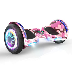 DESKOROLKA ELEKTRYCZNA HOVERBOARD DESKA CAMOUFLAGE POWDER 10” DUŻE KOŁA ŚWIECĄCE LED BLUETOOTH MUZYKA DLA DZIECI MŁODZIEŻY DOROSŁYCH