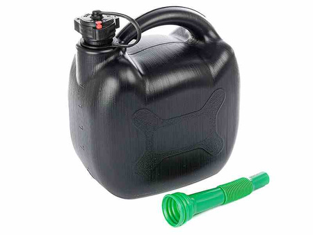 Kanister plastikowy na paliwo, 5L, owalny, czarny
