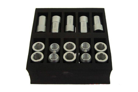 Nakrętki M12x1.5 Alu 42mm D1Spec Orginal Silver Stożek Hexagon