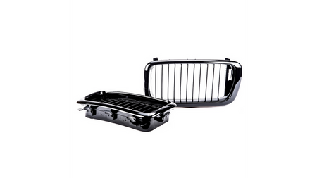 Grill sportowy pojedyncze żeberka Gloss Black BMW 7 E38 przed liftem 1994-1999