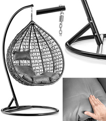 FOTEL WISZĄCY KOSZ BUJANY KOKON HUŚTAWKA BUJAK SPLOT KOŁA