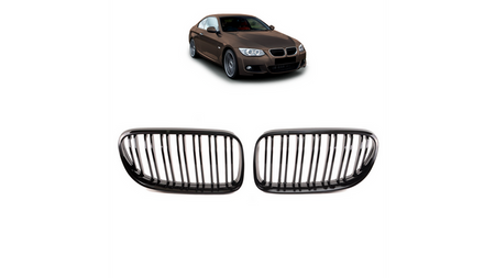 Grill sportowy podwójne żeberka Gloss Black BMW 3 E92 E93 Facelift 2010-2013