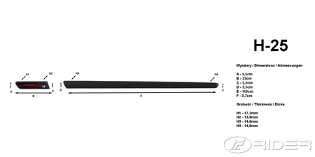 Fiat 500 listwy boczne