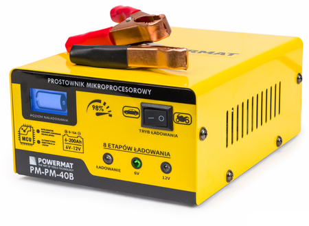 Prostownik mikroprocesorowy akumulatorowy 6/12V PM-PM-40B