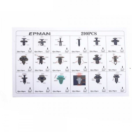 Zestaw spinek montażowych 299szt