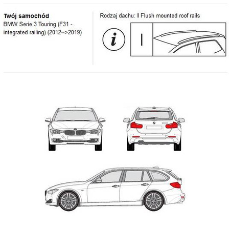 Bagażnik dachowy CRUZ S-FIX BMW F31 Touring