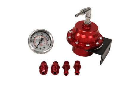 Regulator ciśnienia paliwa TurboWorks AN6 + zegar RED