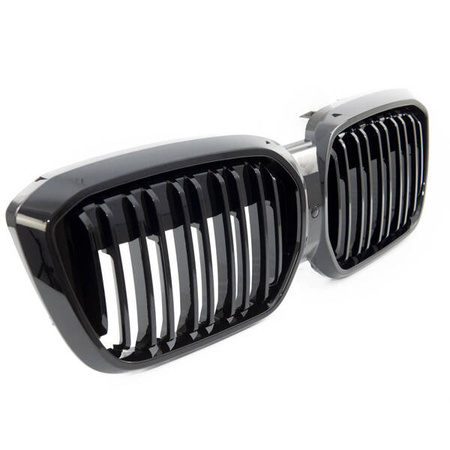 Grill sportowy podwójne żeberka Gloss Black BMW iX3 G08 2021-obecnie