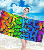 RĘCZNIK PLAŻOWY KĄPIELOWY 100 X 180 CM MIKROFIBRA DUŻY SZYBKOSCHNĄCY MIĘKKI KOLOROWY