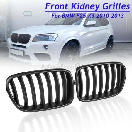 GRILL (NERKI) BMW X3 F25 10-14 BLACK MATT