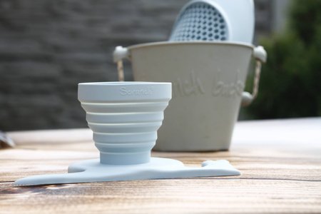 Silikonowa Miarka Ślimak Scrunch - Błękitny