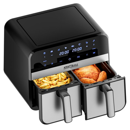 FRYTKOWNICA BEZTŁUSZCZOWA AIRFRYER 9L 2500W DWIE KOMORY +LCD KD4180