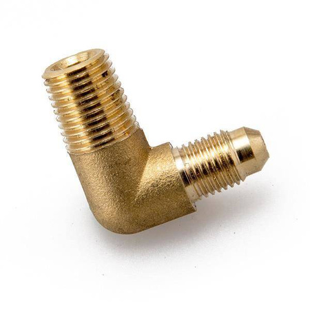 Przejściówka 90° 1/4" NPT na AN4 Mosiądz