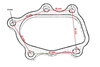Flansza downpipe GT25 GT28 SR20DET GT2871 GT2860RS