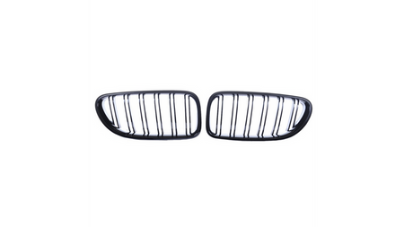 Grill sportowy podwójne żeberka Gloss Black  BMW 6 (F13) Coupe (F12) Cabrio (F06) Gran Coupe 2011-2018