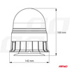Lampa ostrzegawcza błyskowa kogut 39 LED magnes R65 R10 12V 24V W02m AMIO-02300