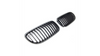Grill sportowy pojedyncze żeberka Matt Black  BMW 3 (E90) Sedan (E91) Touring Facelift 2008-2011