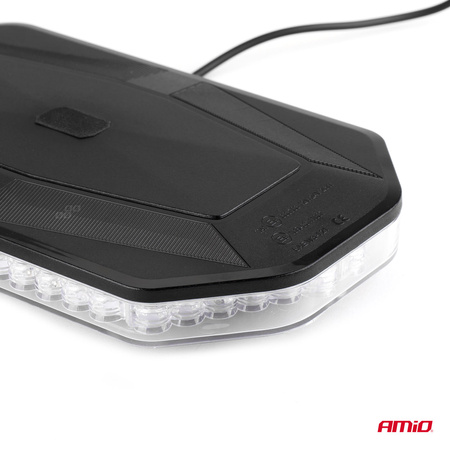 Belka ostrzegawcza LED WLB78 na magnes 293x171mm R65 R10 48LED 12-24V IP56 AMIO-02920