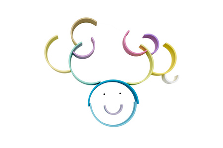 DENA Duża Silikonowa Tęcza Pastel - 12 elementów