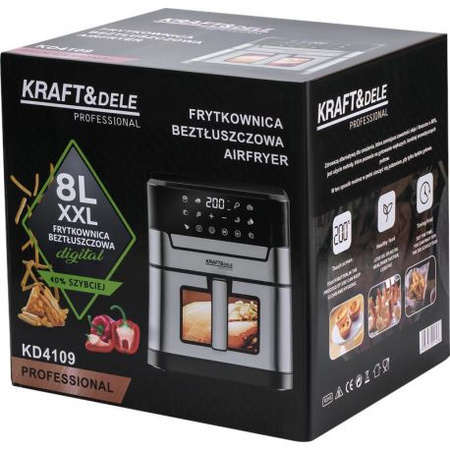 FRYTKOWNICA BEZTŁUSZCZOWA 8L AIRFRYER KD4109
