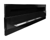 Biokominek wiszący z szybą 1200x400 czarny połysk