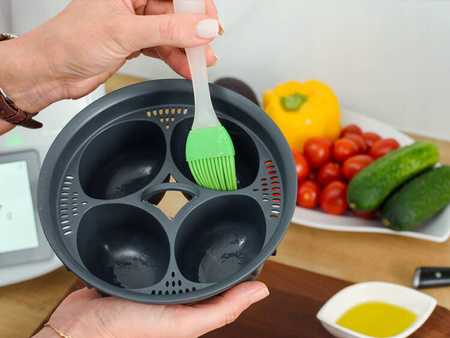 WKŁADKA DO GOTOWANIA JAJEK THERMOMIX MONSIEUR COUSINE EDITION PLUS NA 4 JAJKA SZARA CZĘŚĆ ZAMIENNA