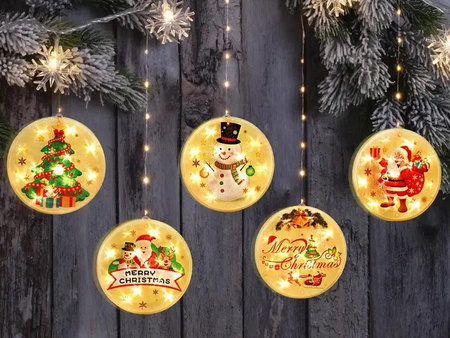 KURTYNA LED GIRLANDA NA OKNO CHOINKĘ OZDOBA ŚWIĄTECZNA