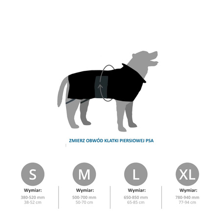 Ocieplany płaszcz przeciwdeszczowy dla psa Mountain Paws XL