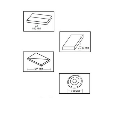 Przecinarka do glazury 32" / 800mm KD10675