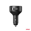 Ładowarka samochodowa ze zwijanym kablem typu C + USB-C 12V 24V 60W AMIO-04368