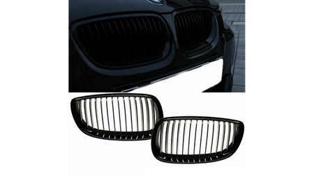 Grill sportowy pojedyncze żeberka Gloss Black BMW 3 E92 E93 przed liftem 2005-2010
