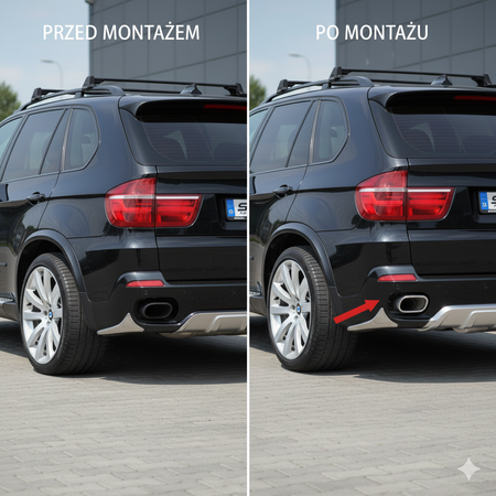KOŃCÓWKA TŁUMIKA BMW X5 E70, 2 SZT 1 KPL