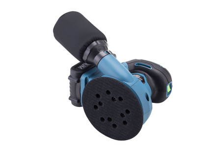 SZLIFIERKA MIMOŚRODOWA AKUMULATOROWA 21V 125mm + AKUMULATOR 3Ah + ŁADOWARKA WDS2525