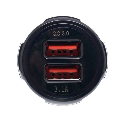 Ładowarka samochodowa  QUICK CHARGE 2 porty USB KD1235